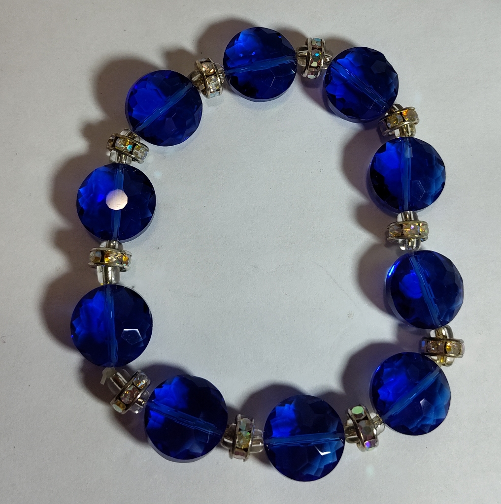 Mix It Elegant Sapphire Blue Beaded Bracelet Nwot
